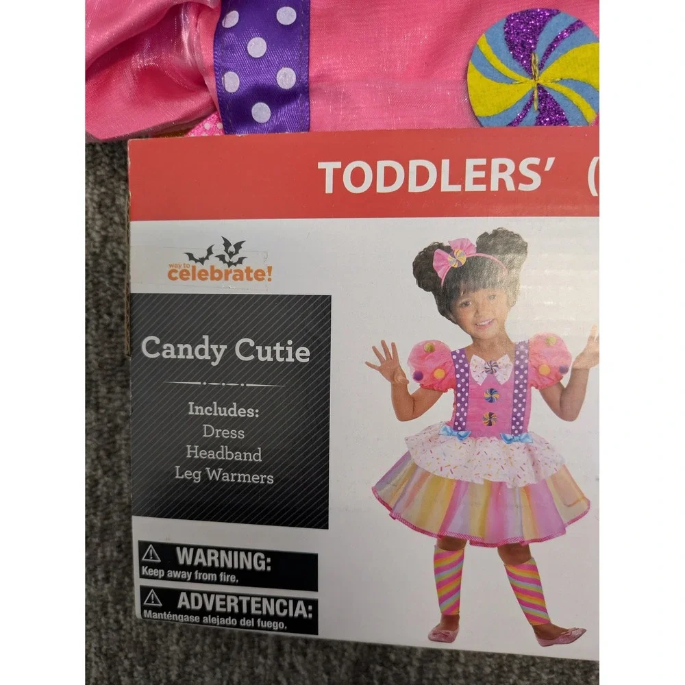 Celebrate Candy Cutie Toddler Girls Halloween Costume‎ Dress 2T